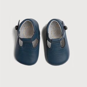 Pepa London & Co Leather T-Bar Pram Shoes in Classic Blue Sz US 5 EU 20